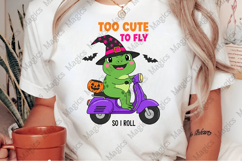 Halloween Funny Frog Scooter PNG Product Image 1
