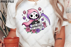 Pink Halloween Quote PNG Sublimation Product Image 1