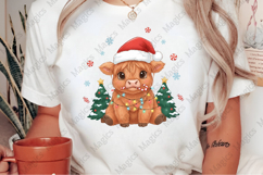 Christmas Highland Cow PNG Product Image 2