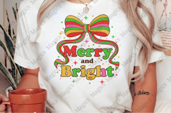 Merry and Bright Glitter Bow PNG Product Image 2