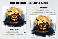Halloween Tumbler Wrap Design, tumbler sublimation 20oz 30oz Product Image 2