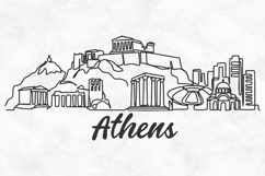 Athens Minimalism Line Drawing Product Image 1