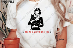 Halloween Pin-up Girl &amp; Cat PNG Product Image 3