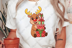Cute Deer With Gifts Png Product Image 2
