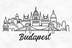 Budapest Minimalism Line Drawing Product Image 1