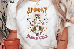 Retro Halloween Ghost PNG Sublimation Product Image 2
