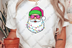 Pink Glitter Santa PNG Product Image 2