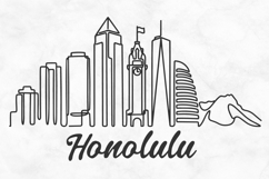 Honolulu Minimalism Line Drawing Product Image 1