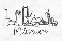 Milwaukee Minimalism Line Drawing Product Image 1