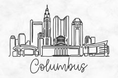 Columbus Minimalism Line Drawing Product Image 1