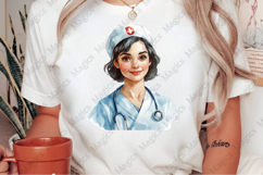 Vintage Halloween Nurse Clipart Design Product Image 2