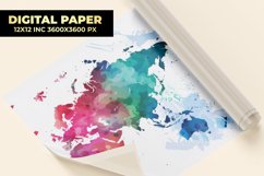 Colorful Map Digital Paper Product Image 1