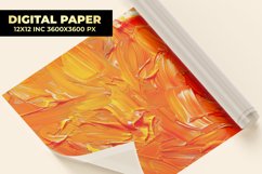 Orange Painting Digital Paper Product Image 1