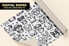Cute Little Mixed Breeds Dogs Digital Paper Product Image 1