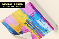 Colorful Oil Paint Digital Paper Product Image 1