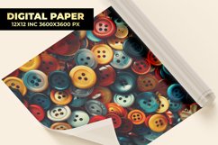 Colorful Button Digital Paper Product Image 1