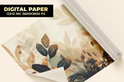 Gold And Black Leaves Digital Paper Product Image 1