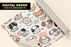 Cute Little Mixed Breeds Dogs Digital Paper Product Image 1