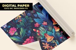 Colorful Floral Digital Paper Product Image 1