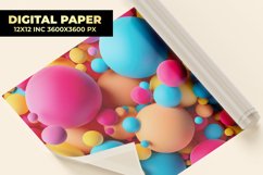 Colorful Balls Digital Paper Product Image 1