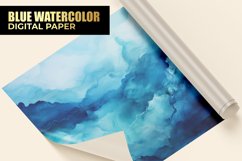 Blue Watercolor Digital Paper Product Image 1