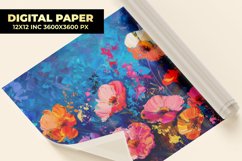 Watercolor Floral Digital Paper Product Image 1