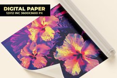 Colorful Flower Digital Paper Product Image 1