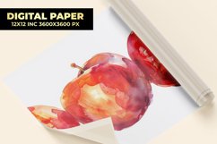 Watercolor Apple Digital Paper Product Image 1