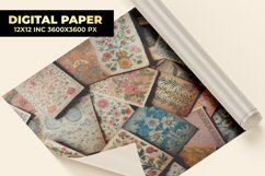Vintage Floral Digital Paper Product Image 1