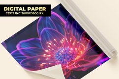 Glowing Floral Digital Paper Product Image 1