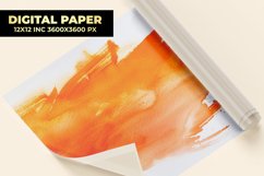 Orange Watercolor Digital Paper Product Image 1