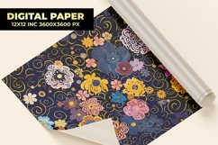 Colorful Floral Digital Paper Product Image 1