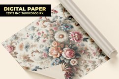 Vintage Floral Digital Paper Product Image 1