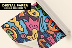 Colorful Doodle Digital Paper Product Image 1
