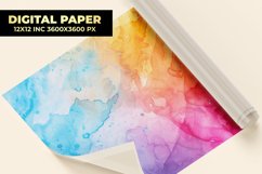 Colorful Watercolor Digital Paper Product Image 1