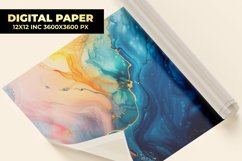 Colorful Liquid Waves Digital Paper Product Image 1