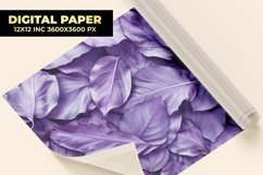Purple Leaves Digital Paper Product Image 1