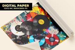 Vinyl Records Digital Paper Product Image 1