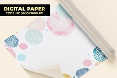 Cute Round Shape Doodle Digital Paper Product Image 1