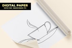 Coffee Cup Digital Paper Product Image 1