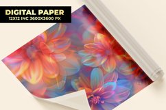 Colorful Flower Digital Paper Product Image 1