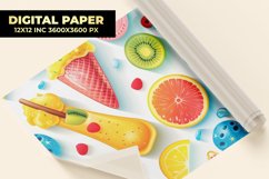 Colorful Fruits Pattern Digital Paper Product Image 1