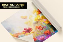 Watercolor Floral Digital Paper Product Image 1