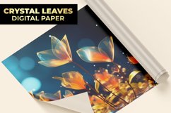 Crystal Leaves Digital Paper Product Image 1