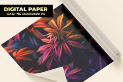 Colorful Cannabis Digital Paper Product Image 1