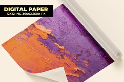 Purple Orange Oil Paint Digital Paper Product Image 1