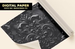 Damask Floral Digital Paper Product Image 1