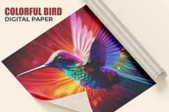 Colorful Bird Digital Paper Product Image 1