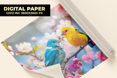 Colorful Bird Digital Paper Product Image 1