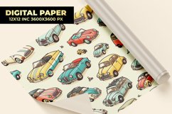 Vintage Cars Digital Paper Product Image 1